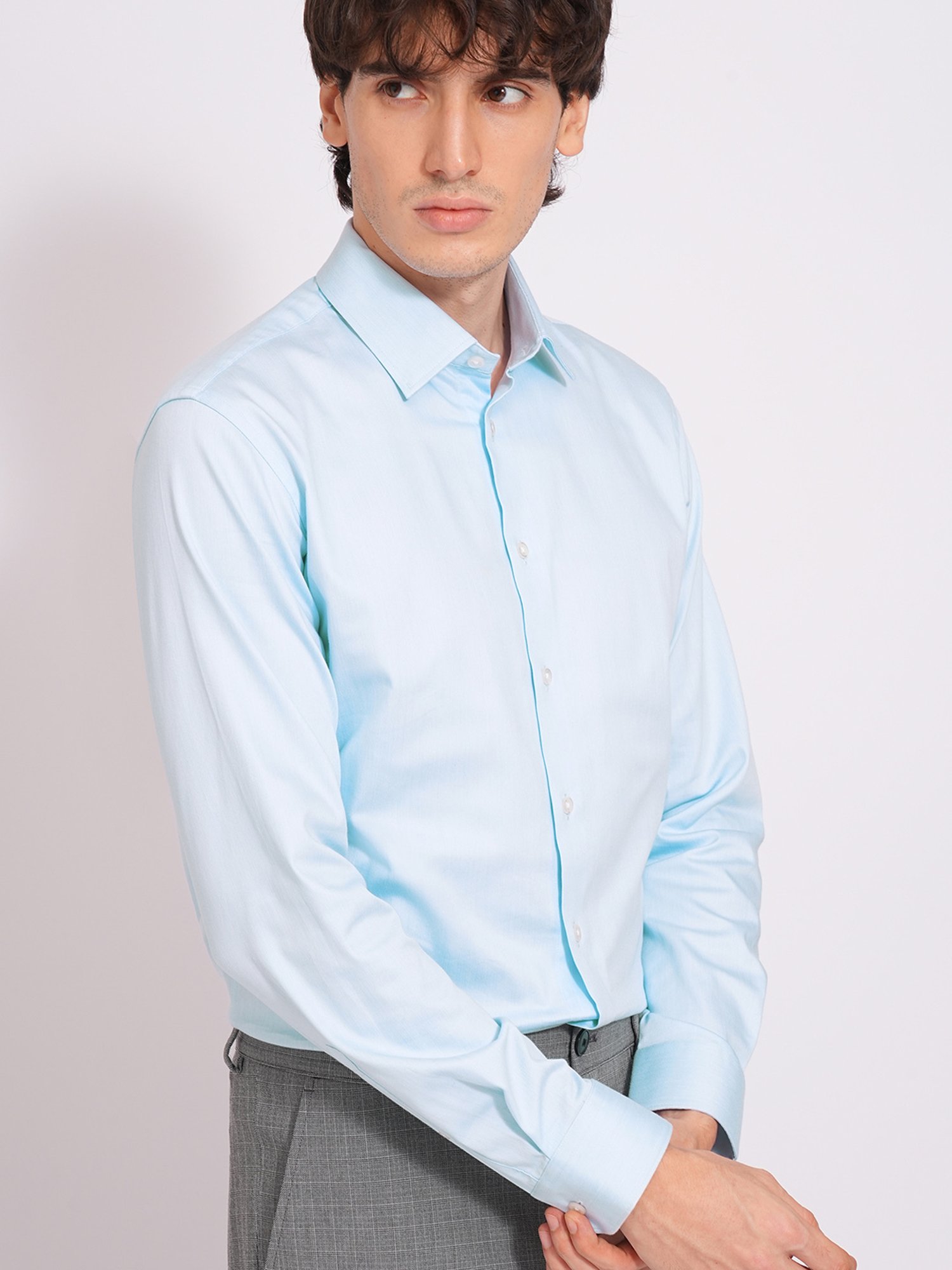 Selected Homme Blue Organic Cotton Slim Shirt