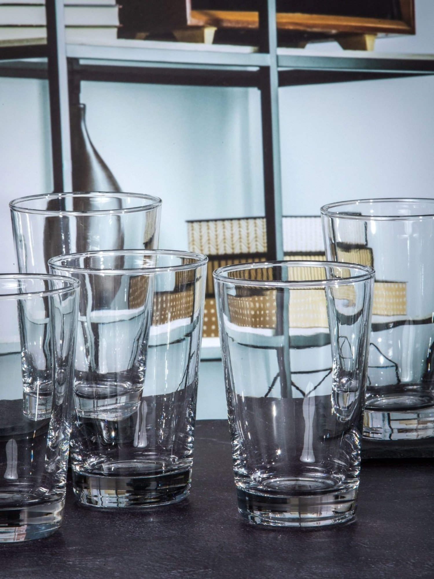 ROXX Transparent Glass Tumbler - Set of 6 (350ml)