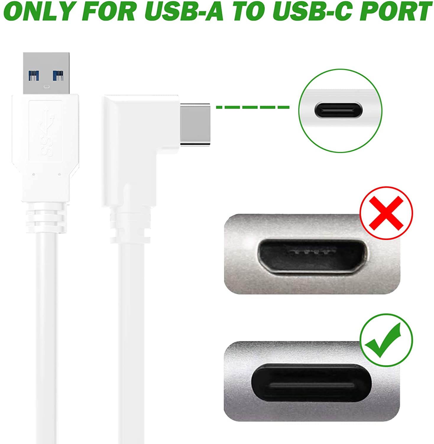 Link Cable Compatible for Oculus Quest 2, Fast Charging & PC Data Transfer USB C 3.2 Gen1 Cable for VR Headset and Gaming PC 10FT(3M)