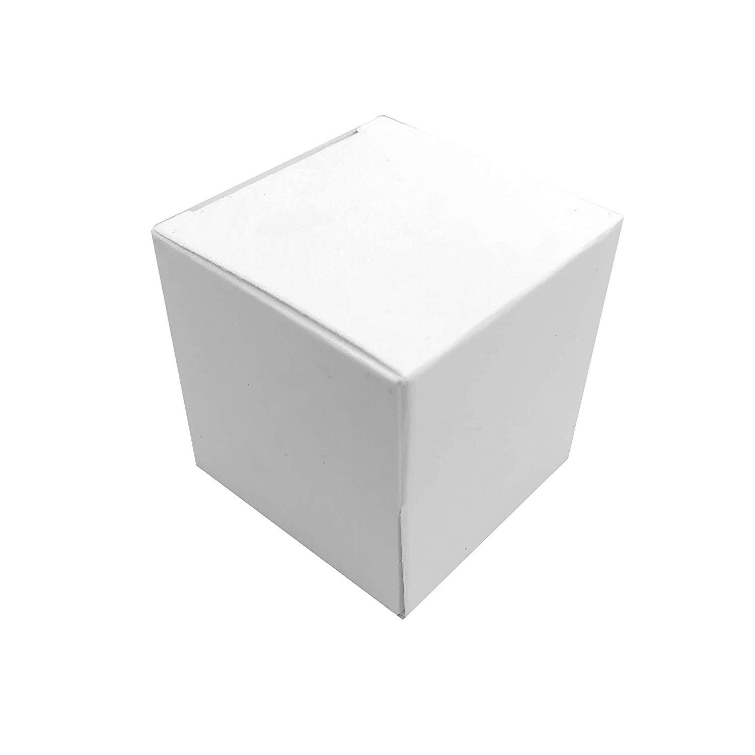 White Kraft Square Favor Boxes Kit Cube Candy Rustic Treat Boxes Set with Twine for Wedding Favors Baby Shower Birthday Party Supplies, 50pc