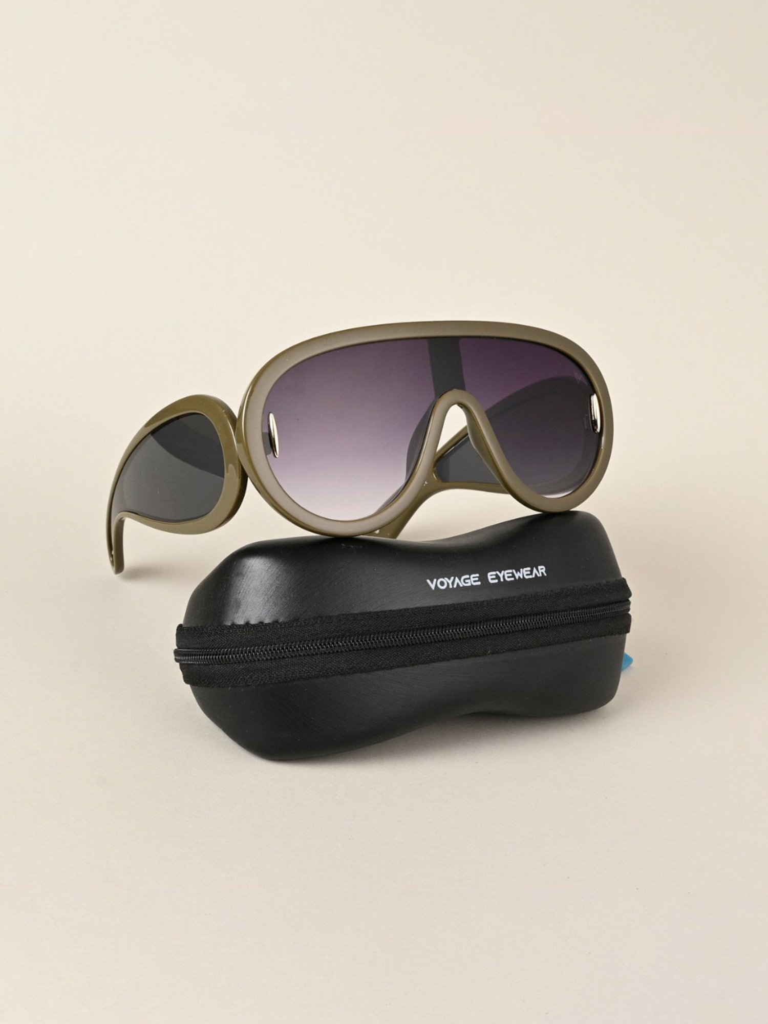 Voyage Grey Wayfarer UV Protection Unisex Sunglasses