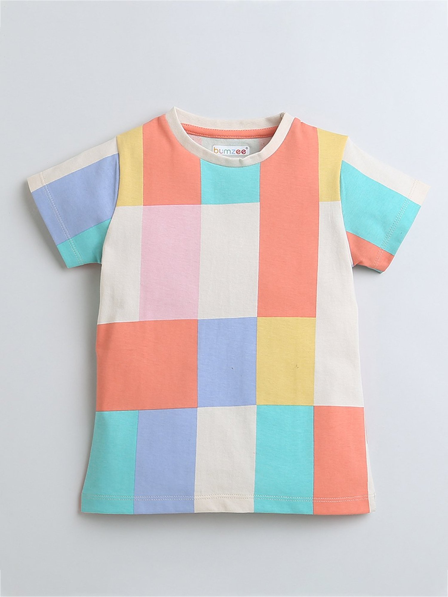 Bumzee Kids Multicolor Color Block T-Shirt with Capri