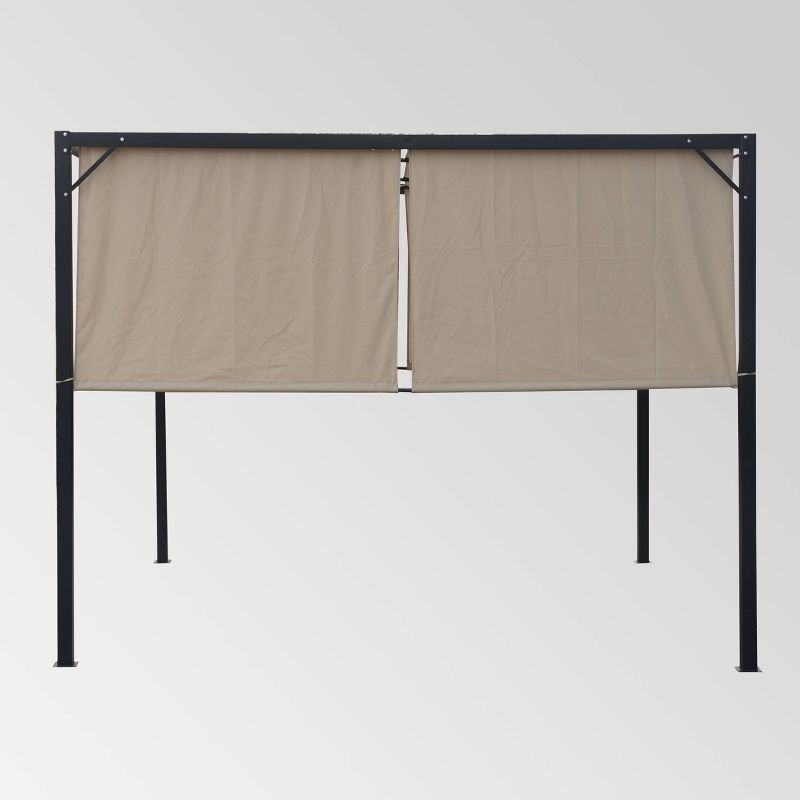 Westray 10' x 10' Steel Gazebo - Beige - Christopher Knight Home