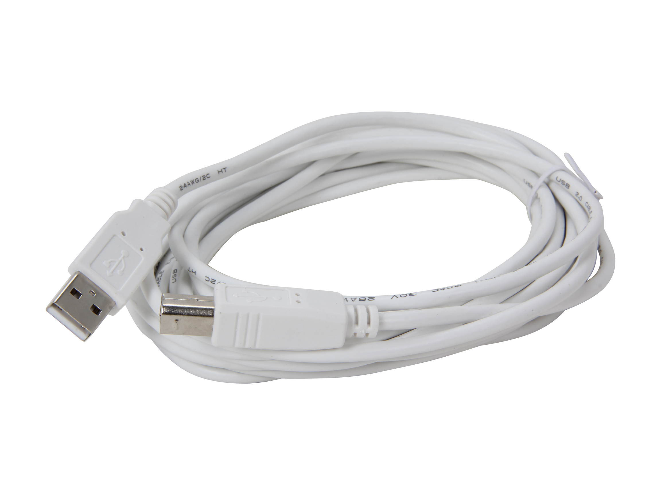 BYTECC USB2-15AB-W Type A Male to Type B Male Cable