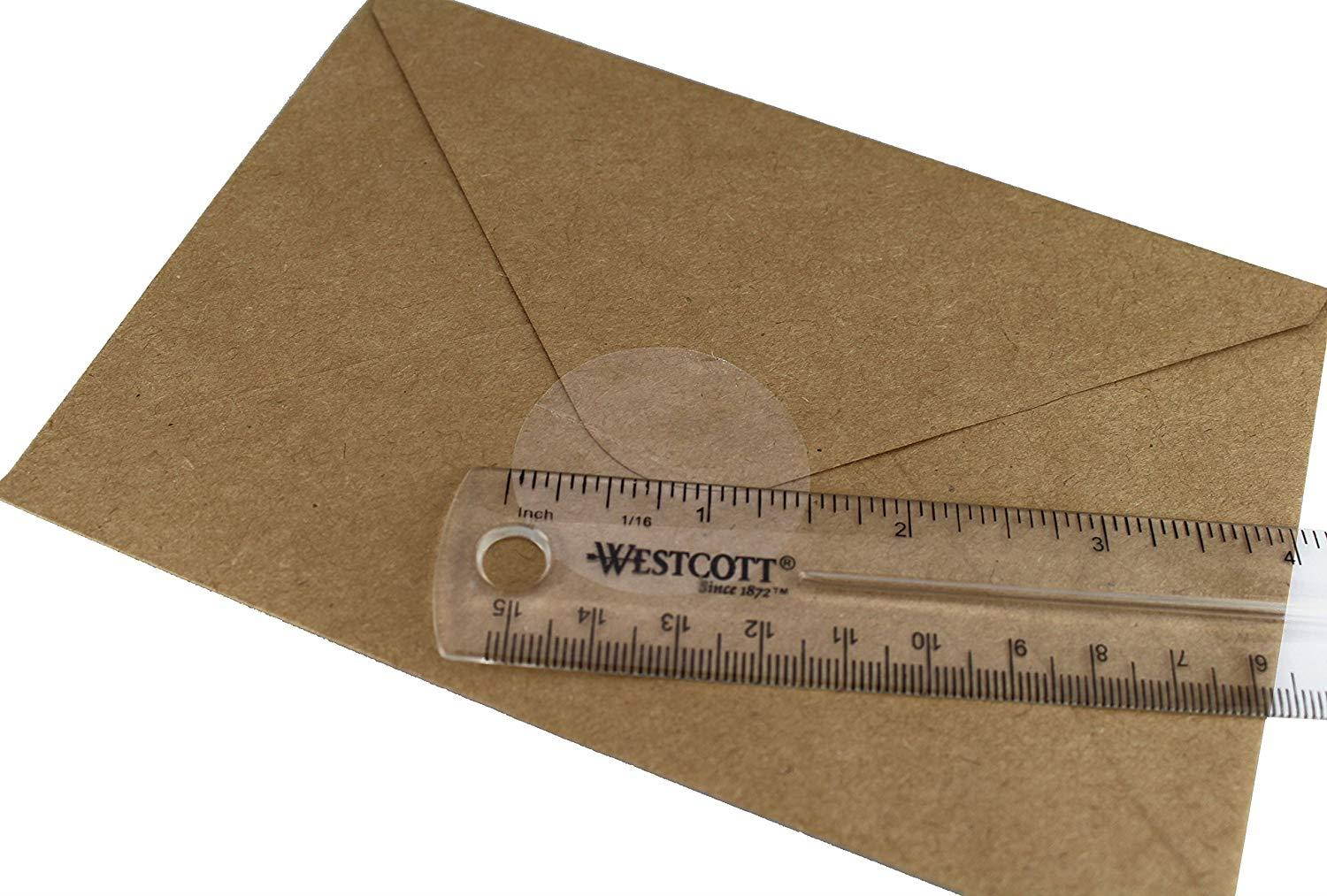 ChromaLabel 1-1/2 inch Clear Wafer Seals (5,000/Roll, Perforated)