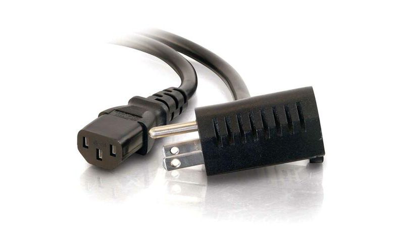 C2G 6ft 16 AWG Universal Power Cord with Extra Outlet - 6ft