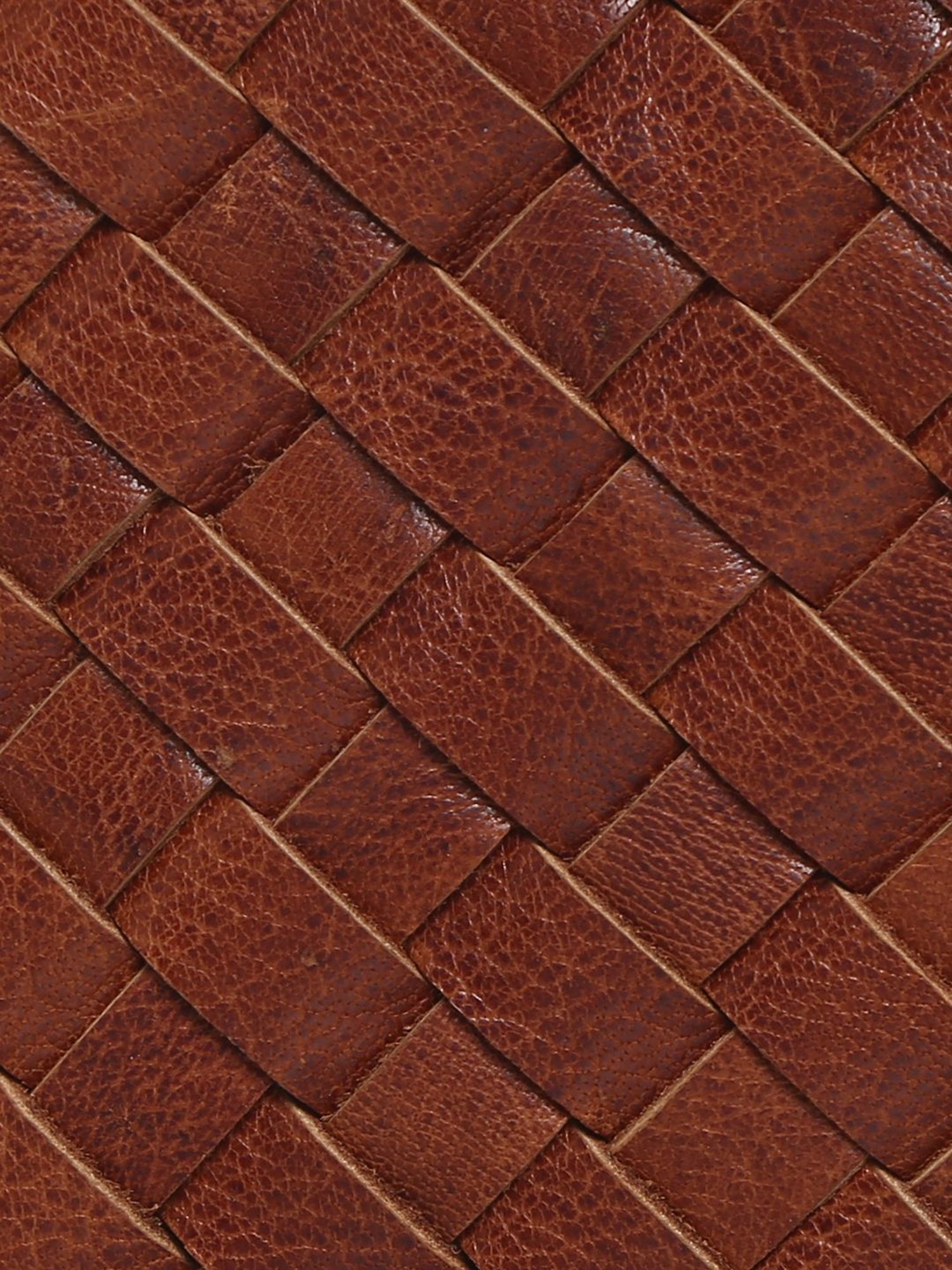 Aditi Wasan Brown Woven Leather Bi-Fold Wallet for Men