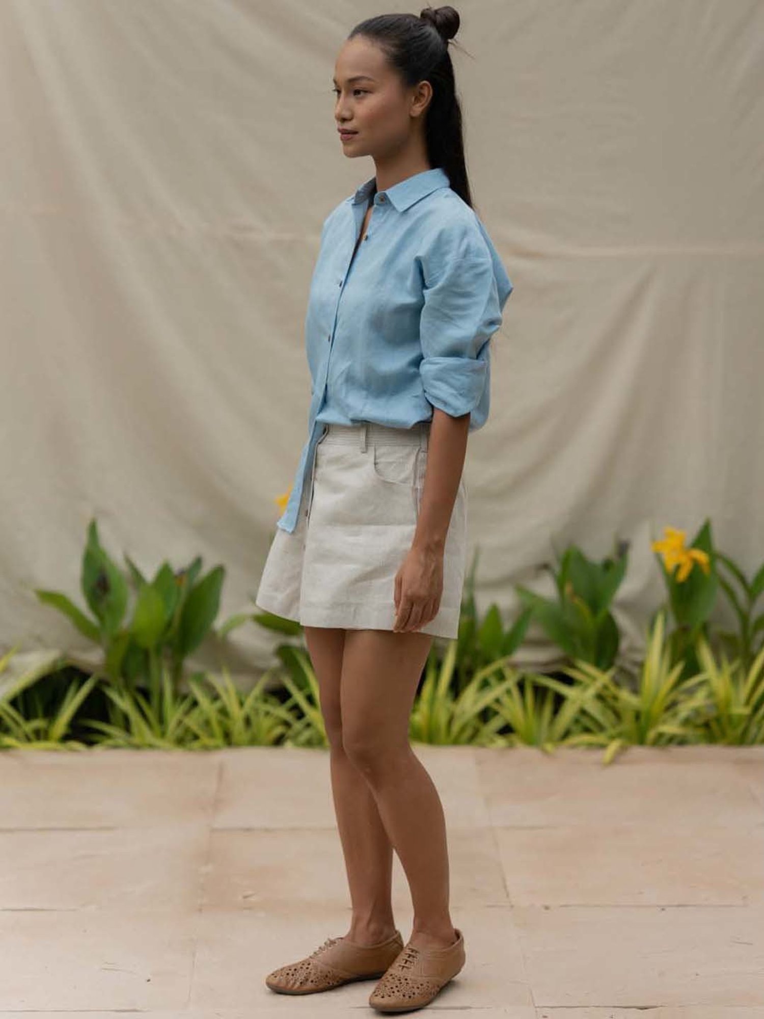 Anousshka Blue Mist Oversized Shirt