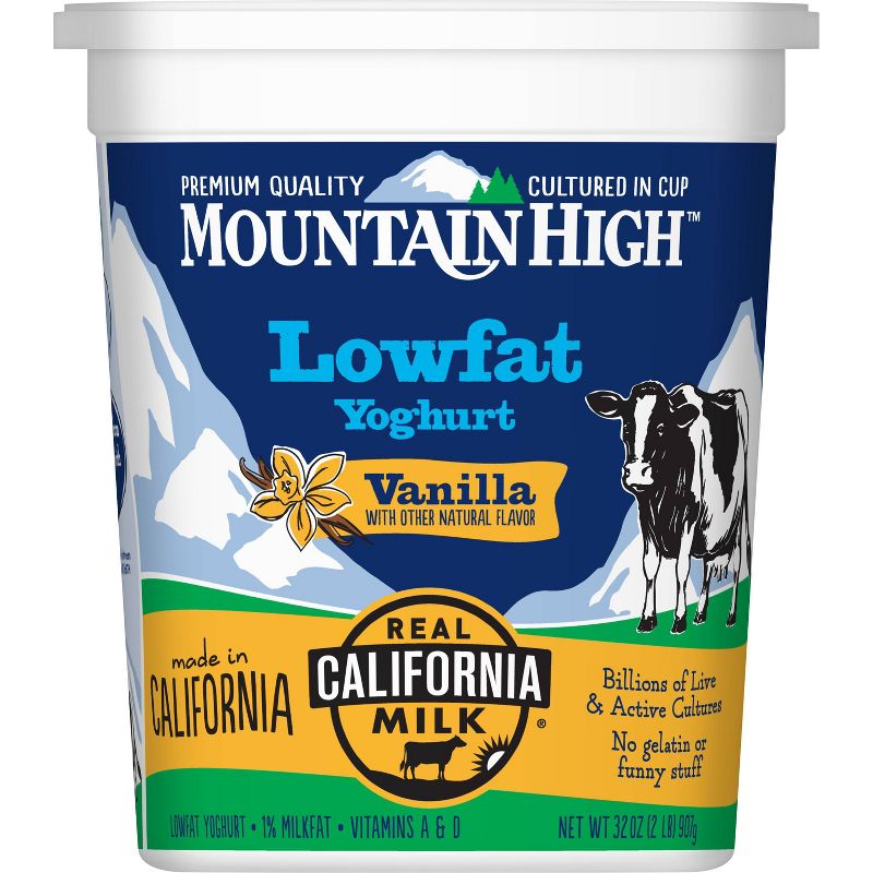 Mountain High All Natural Nonfat Vanilla Yoghurt - 32oz