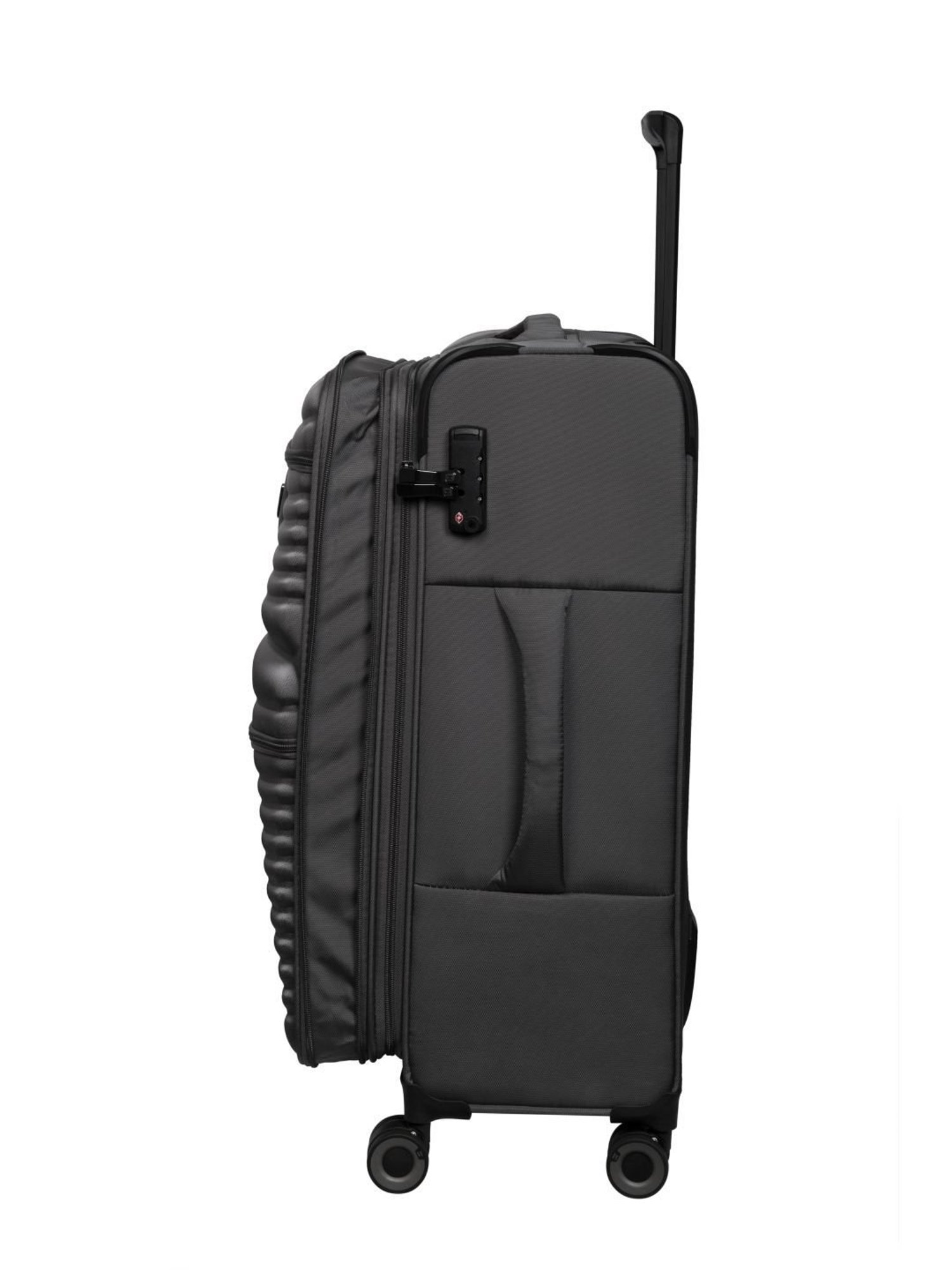 it luggage Precursor Grey Medium-24 inches Expandable Soft Case Luggage Trolley with TSA Lock