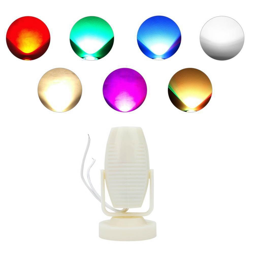 1W RGB LED Colorful Stage Lamp White Shell Spot Light for Disco KTV Party AC110-220V  Warm White