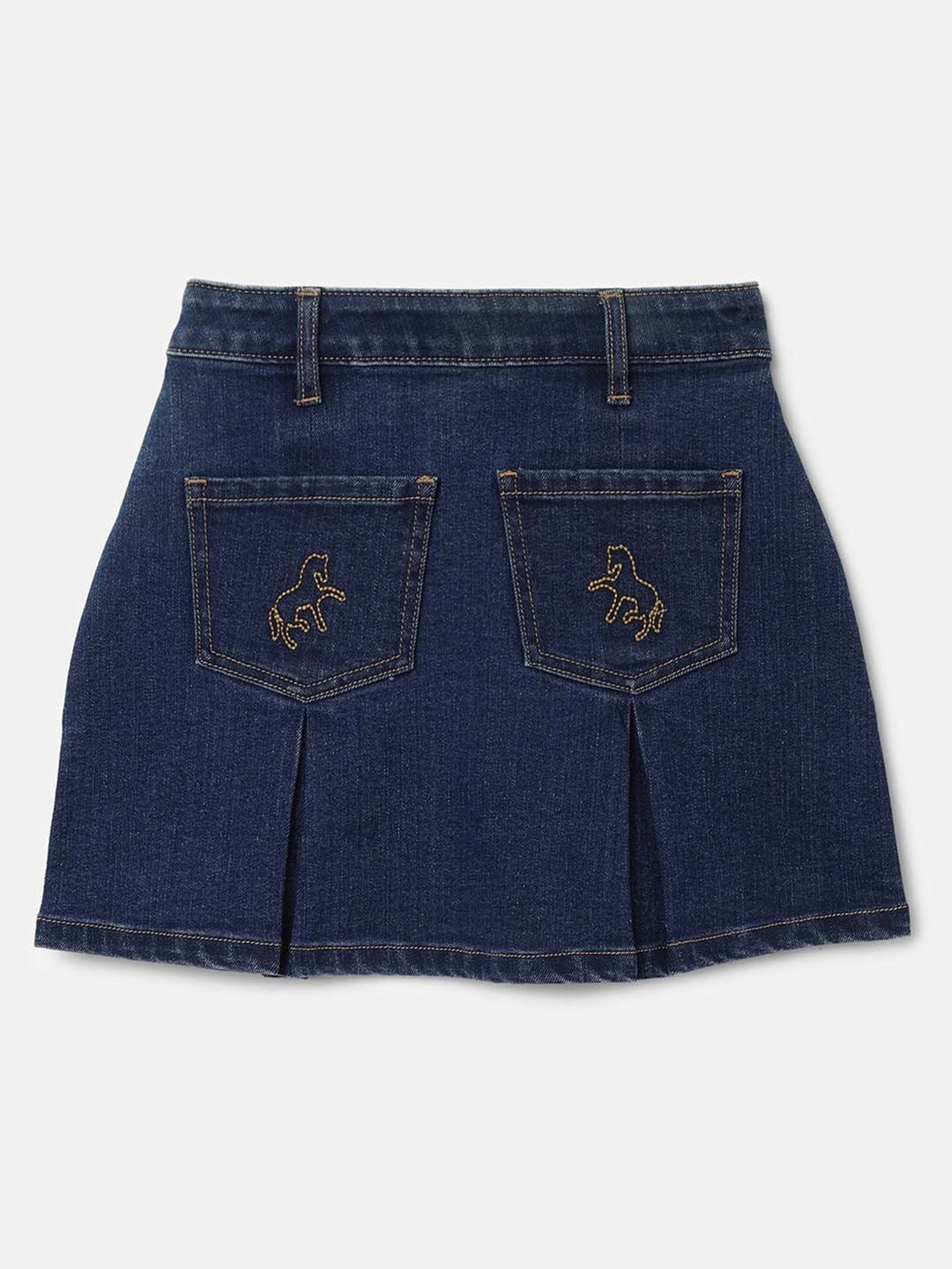 United Colors of Benetton Kids Blue Embroidered Skirt