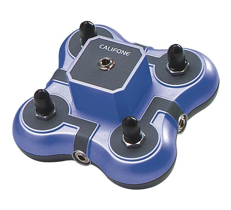 Califone Listening First 1114-BL Stereo Jackbox, 4-Position, Blue