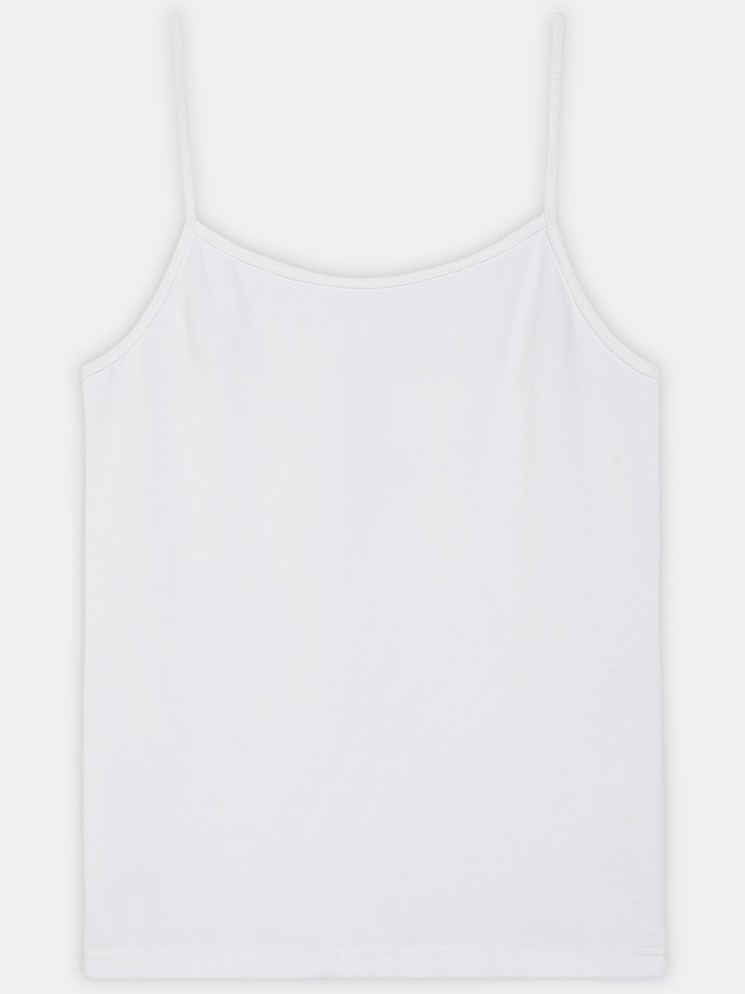 Sillysally Kids White & Grey Regular Fit Camisole