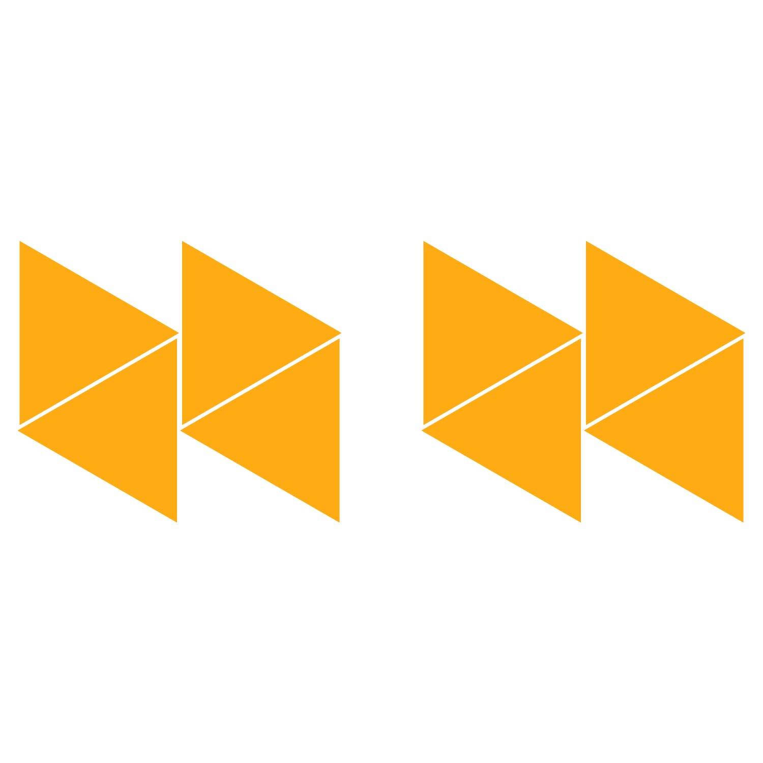 LiteMark 3.5 Inch White Triangle Decals - Pack of 30