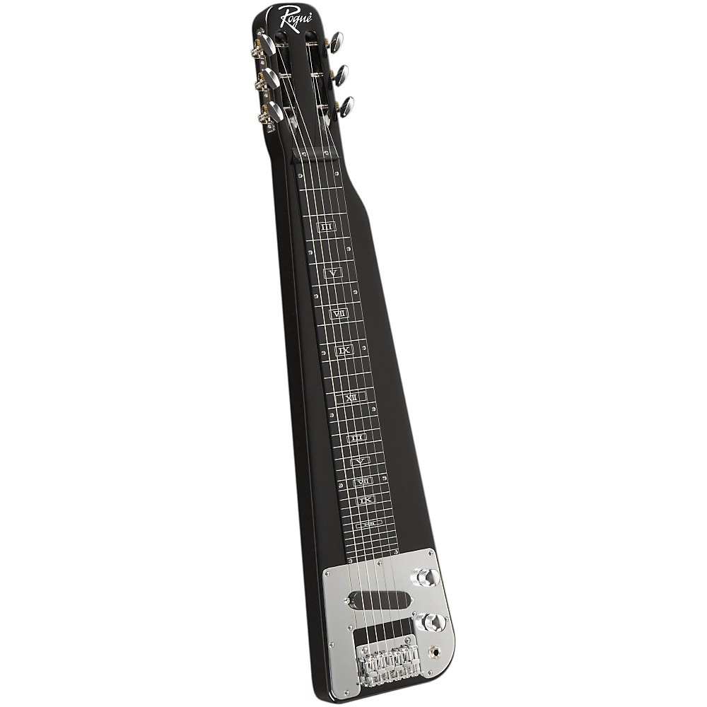 Rogue RLS-1 Lap Steel Guitar with Stand and Gig Bag Metallic Black