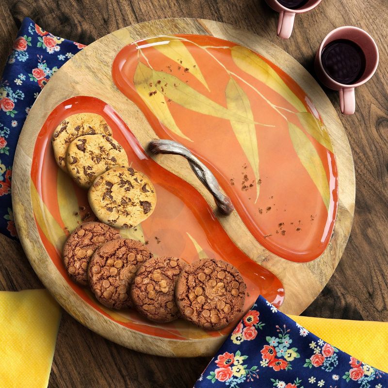 Gibson Elite 16" Wood Serving Tray with Handles