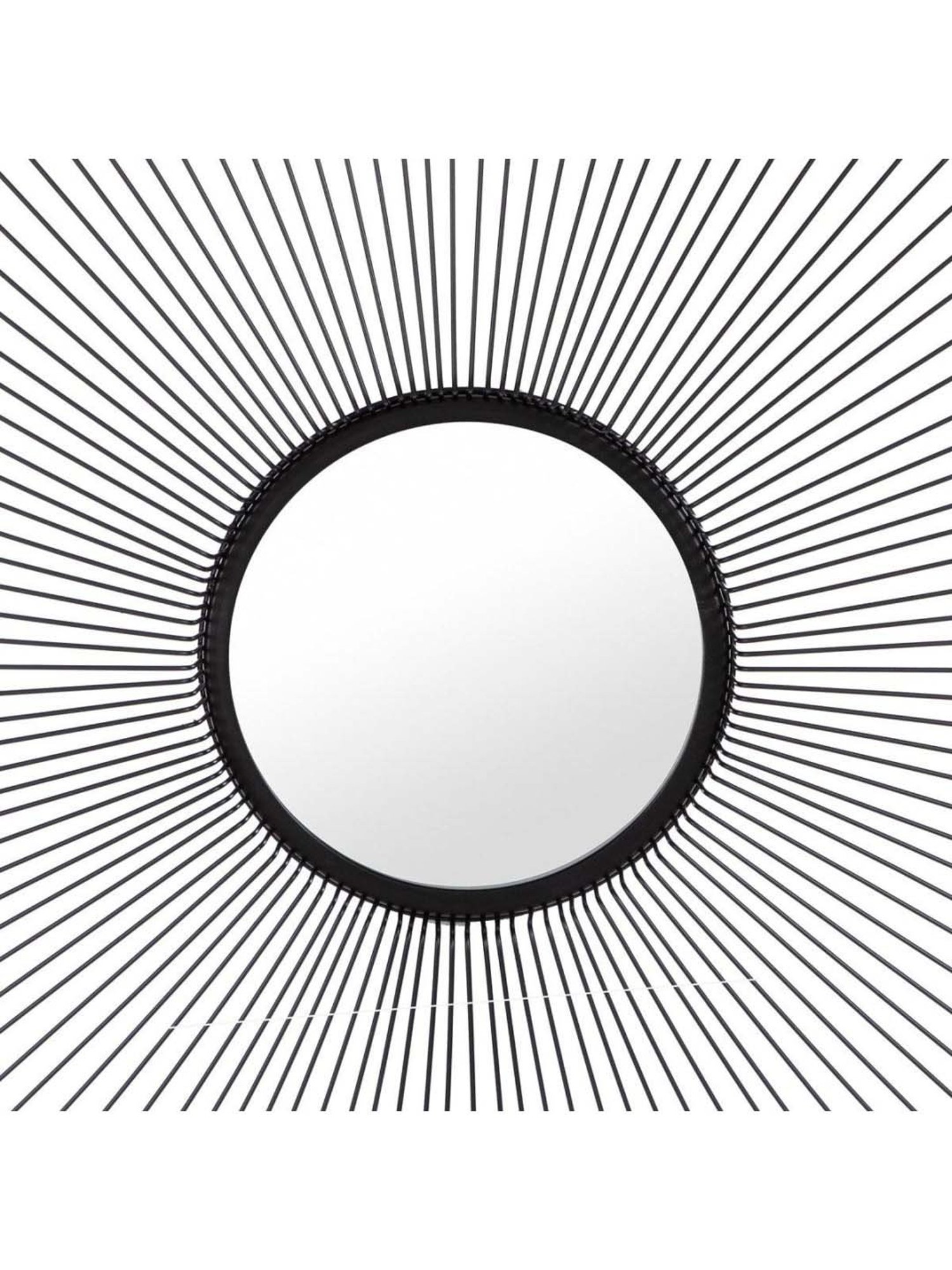 Home4U Black Mild Steel 81 cm Wall Mirror - Set of 1