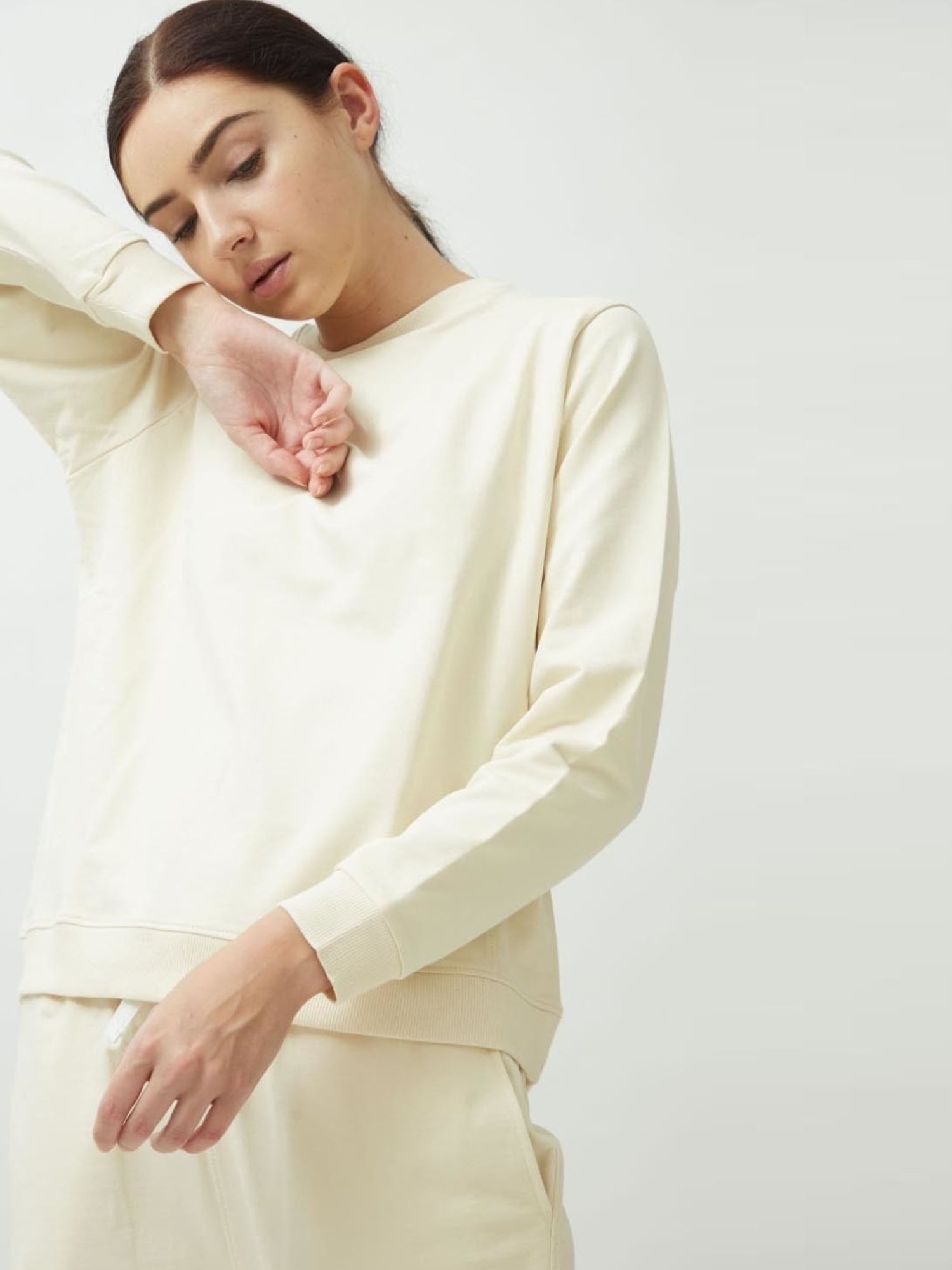 Classic Organic Cotton All Season Cream Sweatshirt & Joggers Co-ord Set