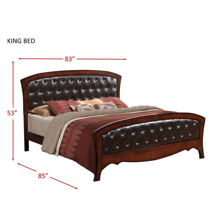 4pc King Jansen Panel Bedroom Set Espresso Brown - Picket House Furnishings