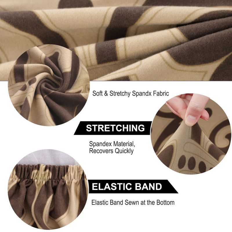 1 Pc Polyester Stretch Dining Chair Slipcovers Multicolored  - PiccoCasa