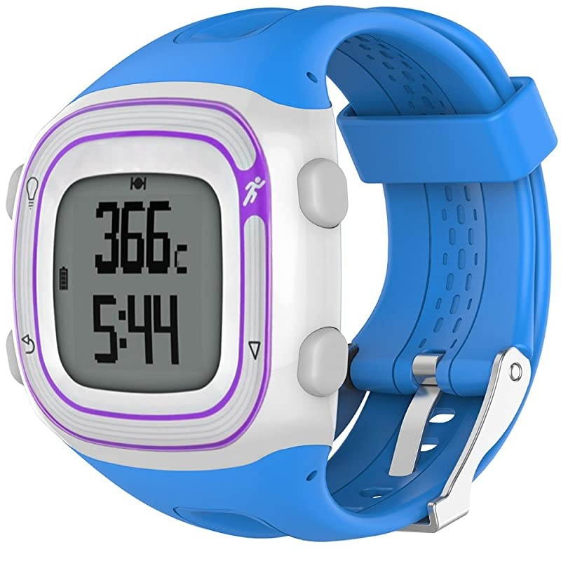 Band for Garmin Forerunner 1015 Soft Silicone Replacement Watch Band Strap for Garmin Forerunner 1015 GPS Watch 3PCS BlackampRedampBlue LDisplay Size 098quotx094quot