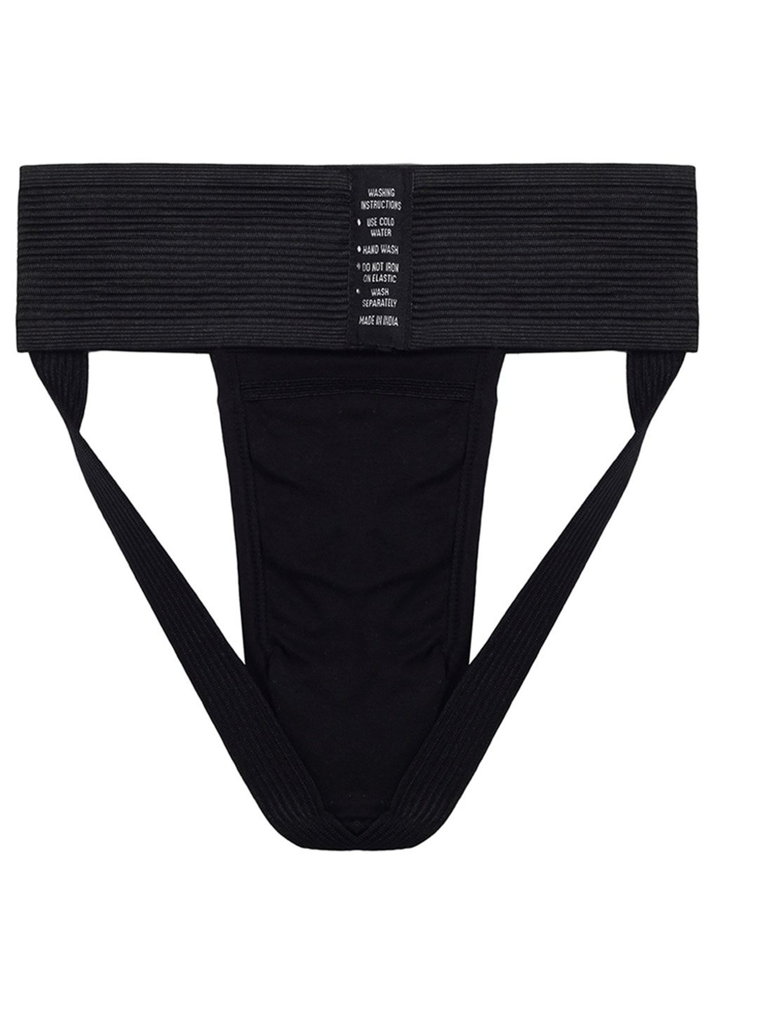 Omtex Men's Athletic Gym Jockstrap Supporter Pack of 2 (Black & Navy) Size - S