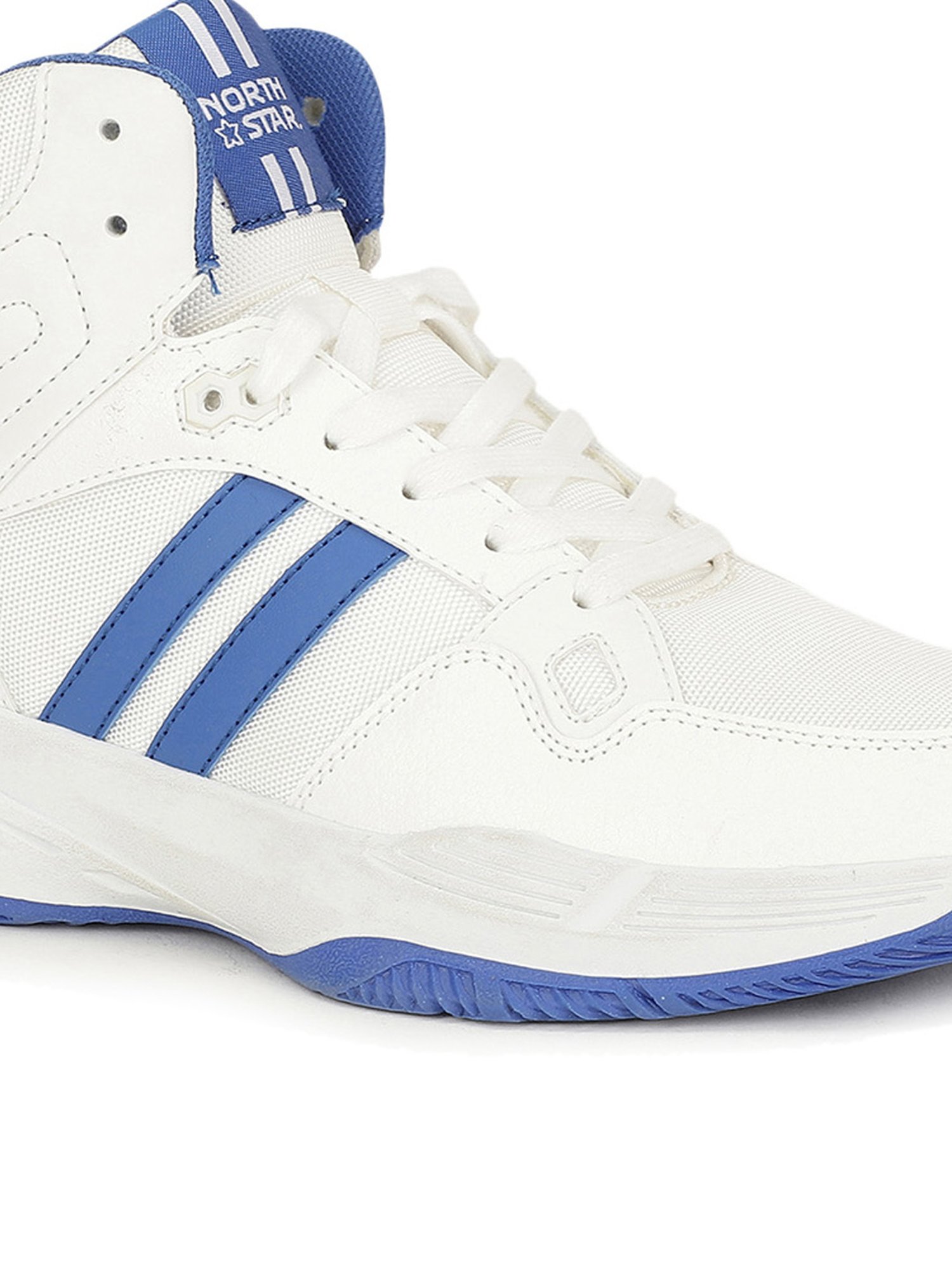 North Star by Bata Men's White Ankle High Sneakers