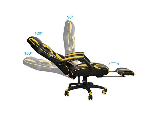 Gaming Chair, Racing Style Computer Desk Chair Padded Armrests Ergonomic Lumbar Support Adjustable Height