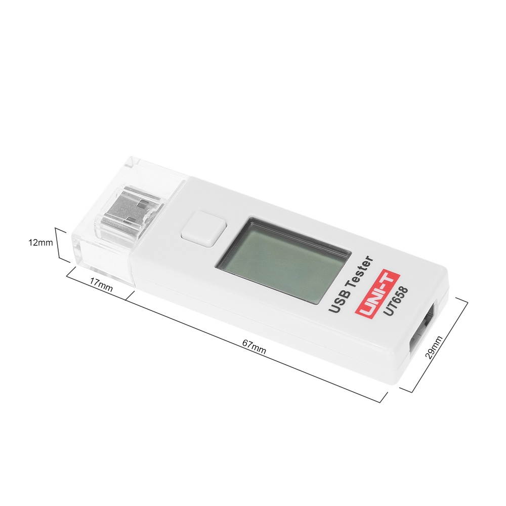 UNI-T UT658 Digital LCD USB Voltage Current Meter U Disk Voltmeter Ameter Charging Capacity Tester DC3-9V 0-3A