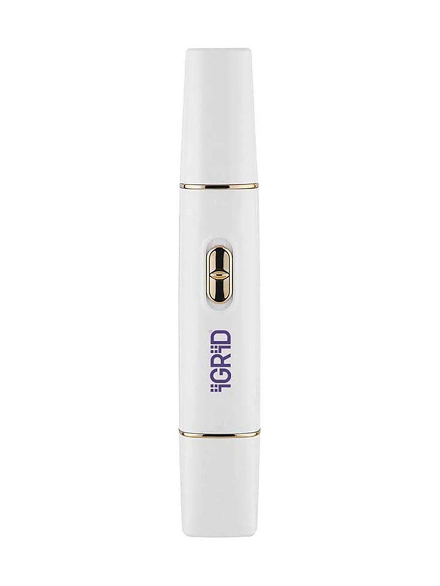 iGRiD IG-3013 Dual Head Rechargeable Facial Hair Remover for Women (White and Gold)