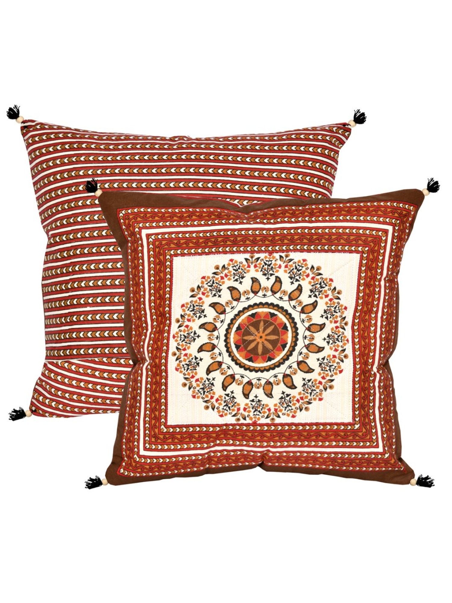 Living Roots Multicolor Cotton Cushion Covers - Set of 5