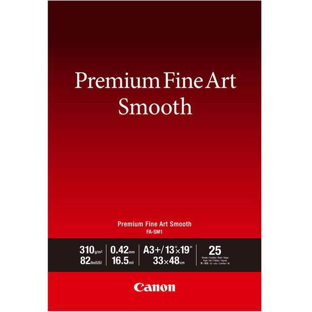 Canon FA-SM1 Premium Fine Art Smooth Cotton Matte Paper, 13x19", 25 Sheets