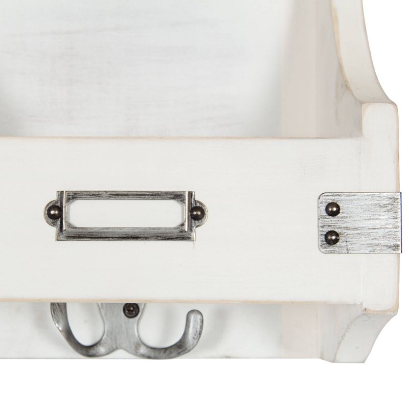 26" x 32" Sumpter Wood Framed Wall Organizer Rustic Brown - Kate and Laurel