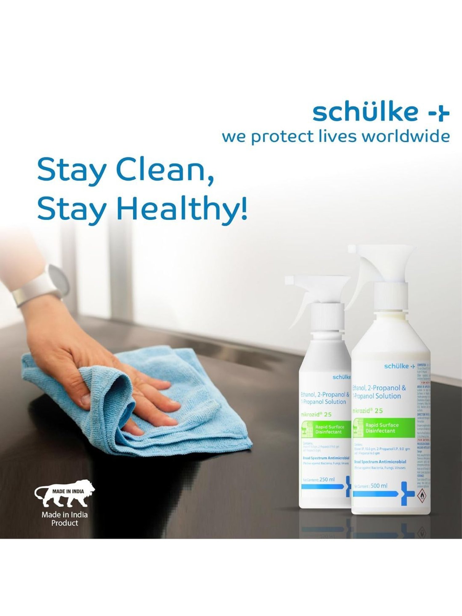 Mikrozid Alcohol Based Rapid Surface Disinfectant 25-250ml