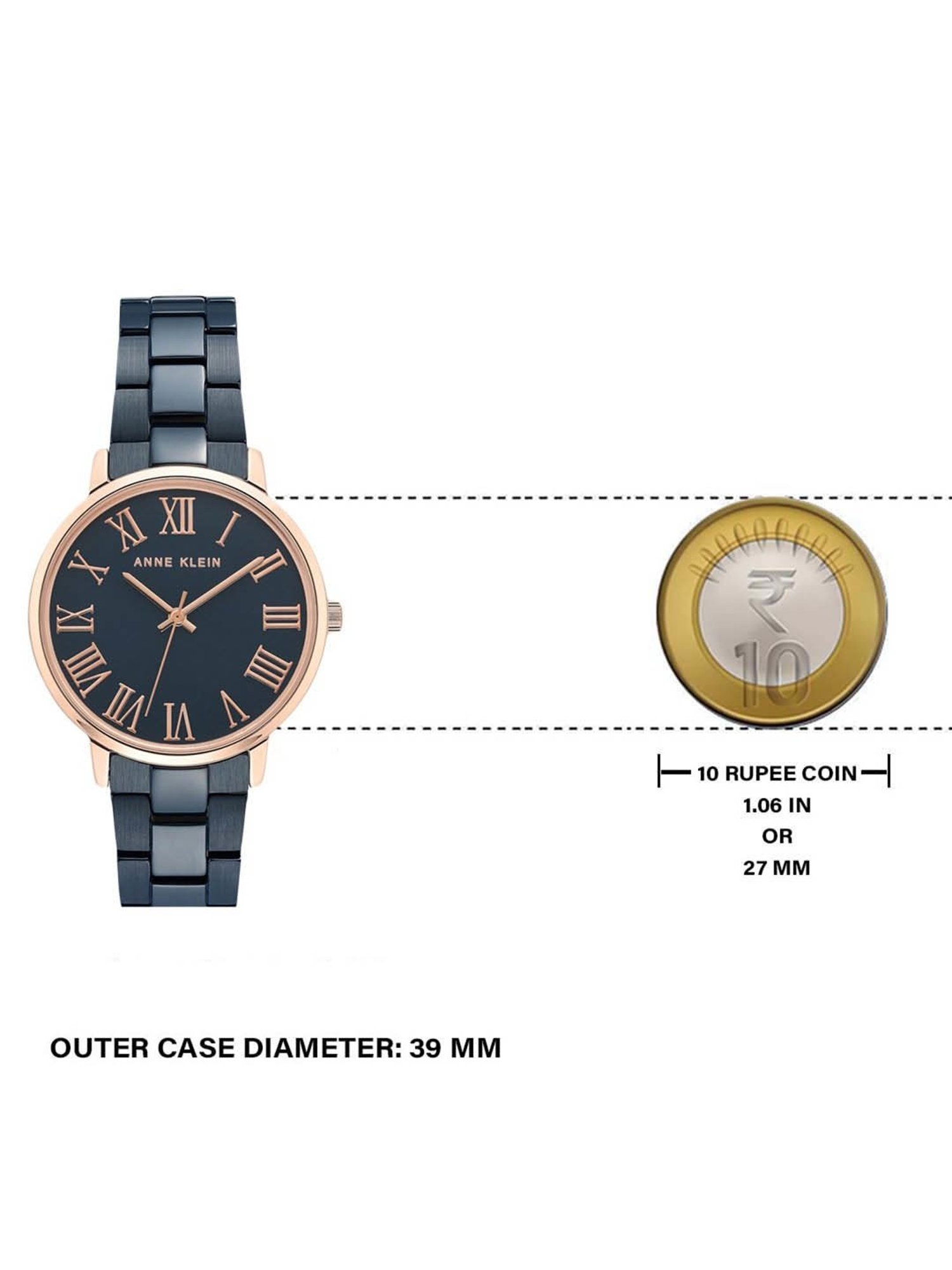 Anne Klein NCAK3718NVRG Analog Watch for Women