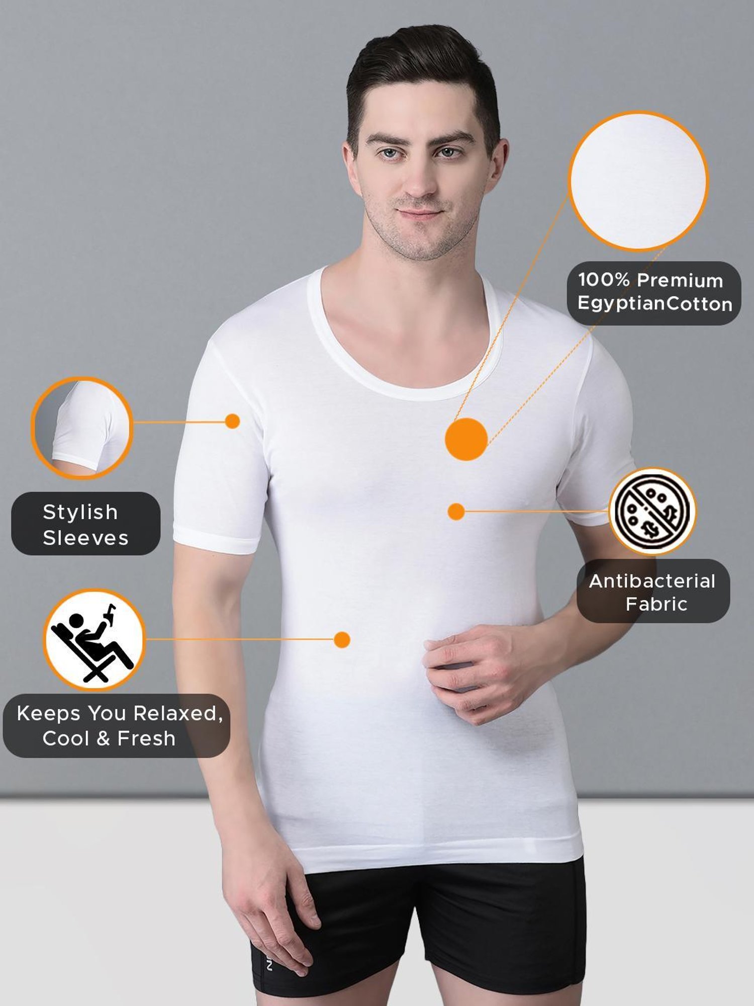 Bodycare Anthra Melange Regular Fit Thermal Top