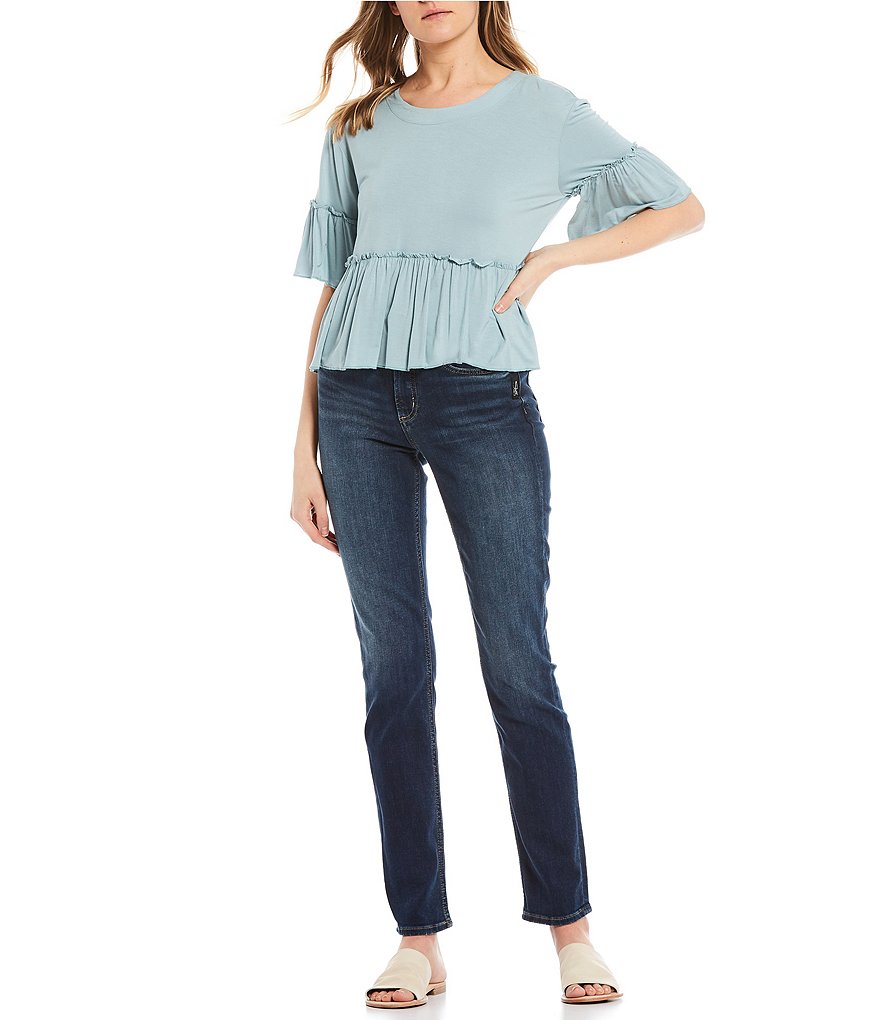 Originality Short Sleeve Boho Peplum Top