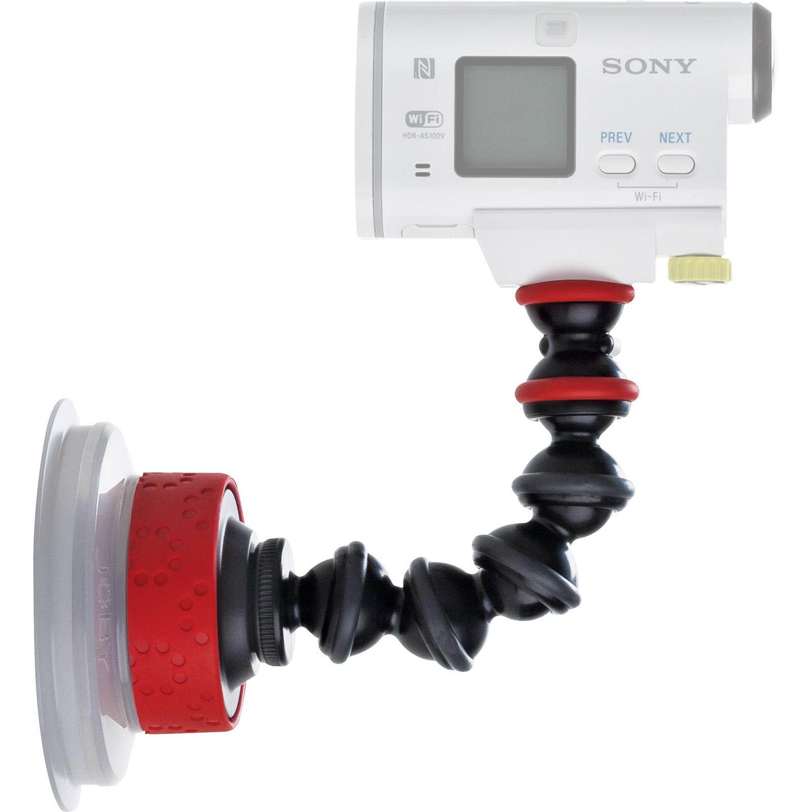 Joby Action Camera Suction Cup & GorillaPod Arm (Black/Red) for GoPro and Action Sports Video Camera Camcorders
