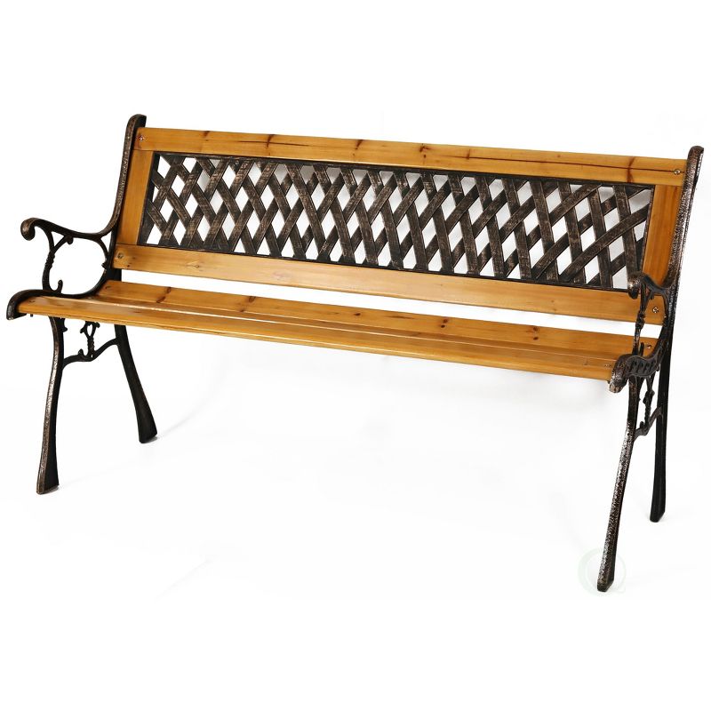 Gardenised Patio Garden Park Yard 49" Outdoor Wooden Bench