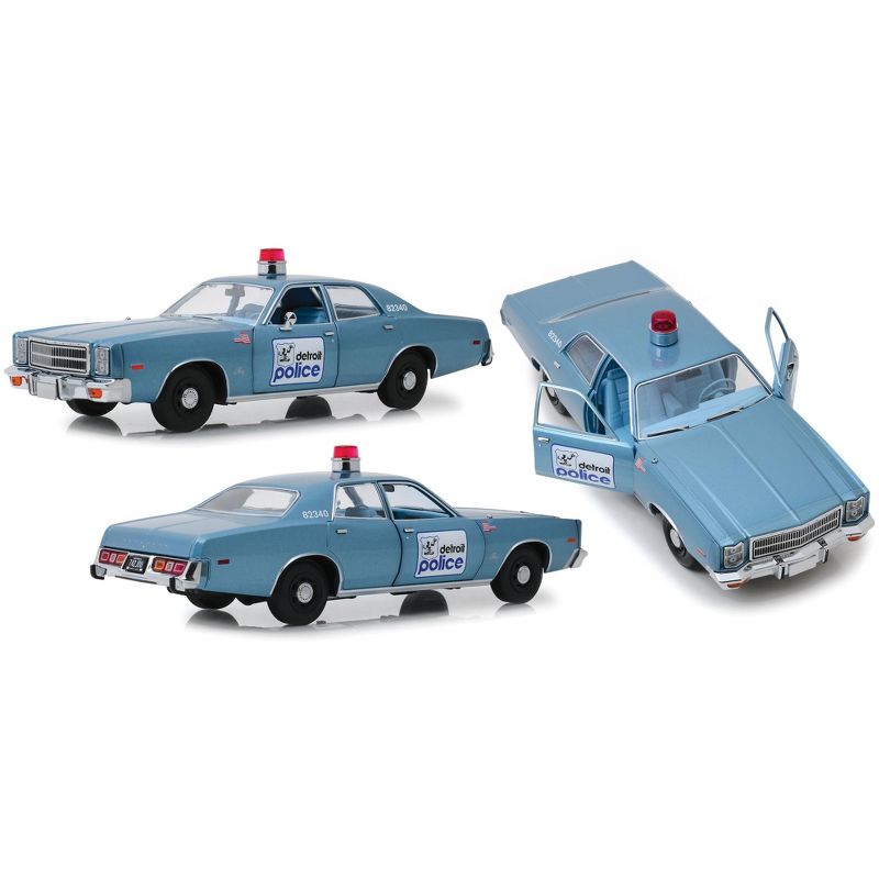 1977 Plymouth Fury Blue "Detroit Police" "Beverly Hills Cop" (1984) Movie 1/18 Diecast Model Car by Greenlight