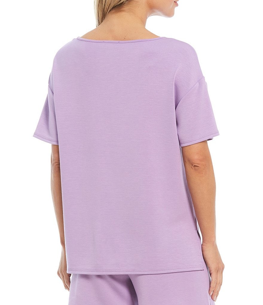 Westbound Soft Cozy Short Sleeve Jewel Neck Pullover