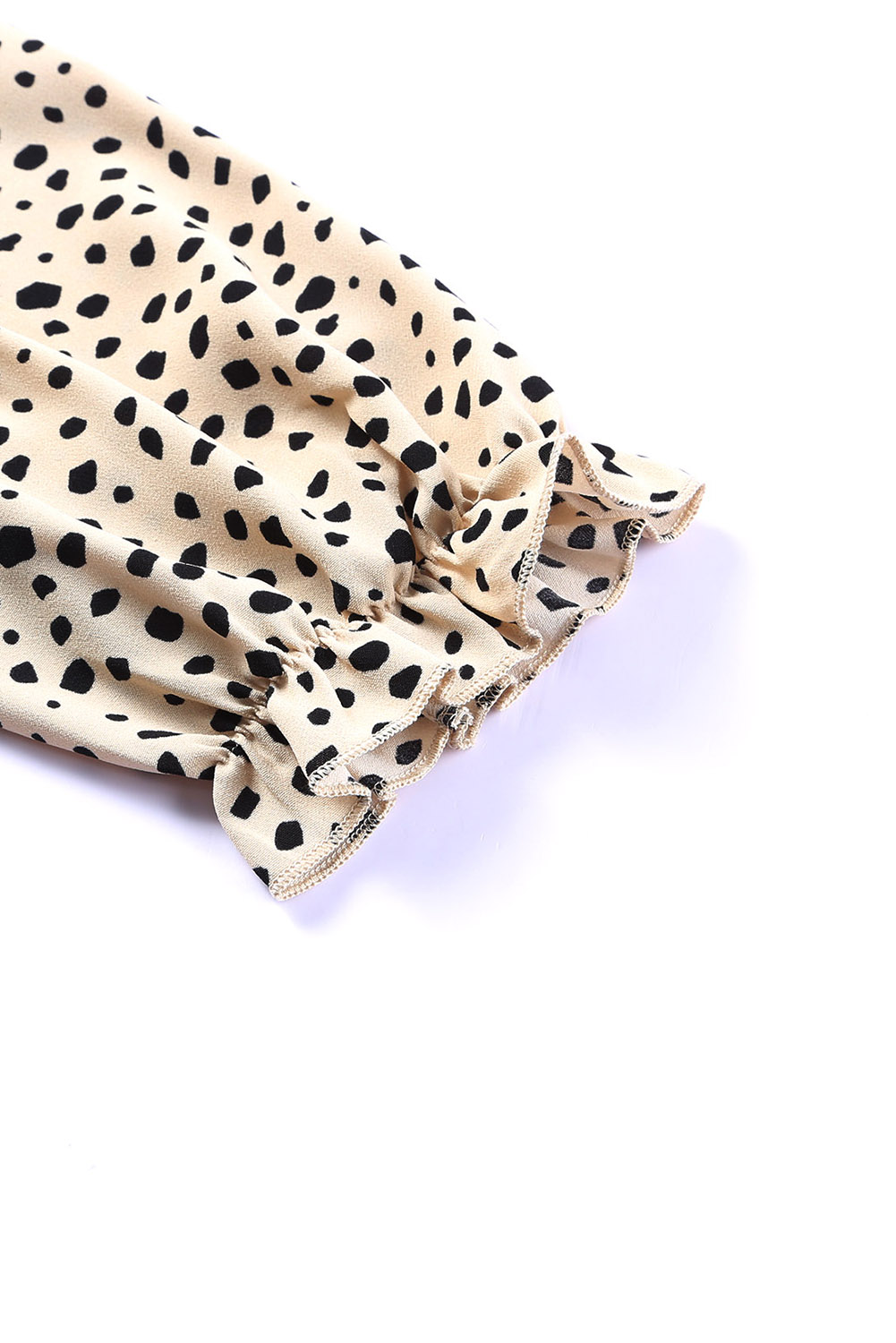 One World Apparel Jacquard Square Neck Short Sleeve Ivory Multi Floral Print Top