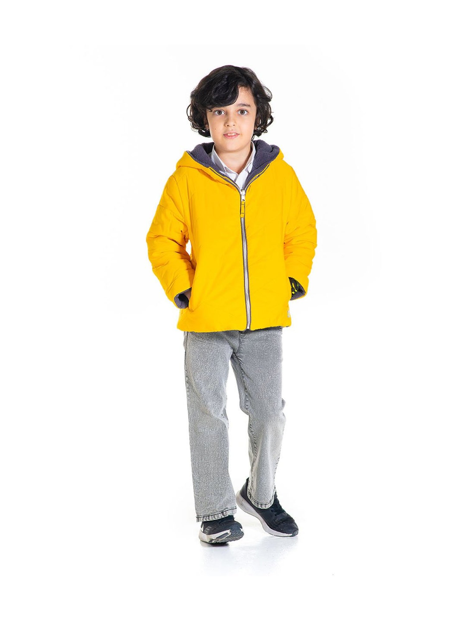 Allen Solly Junior Navy & Green Color Block Full Sleeves Jacket