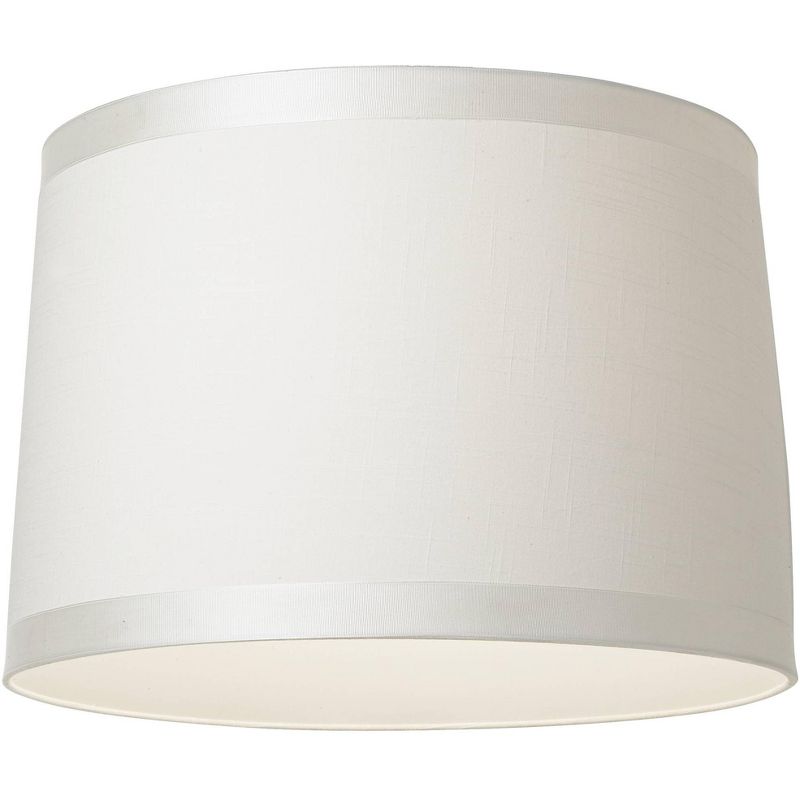 Springcrest Off-White White Drum Lamp Shade Modern Silver Circles 15x16x11 - Spider