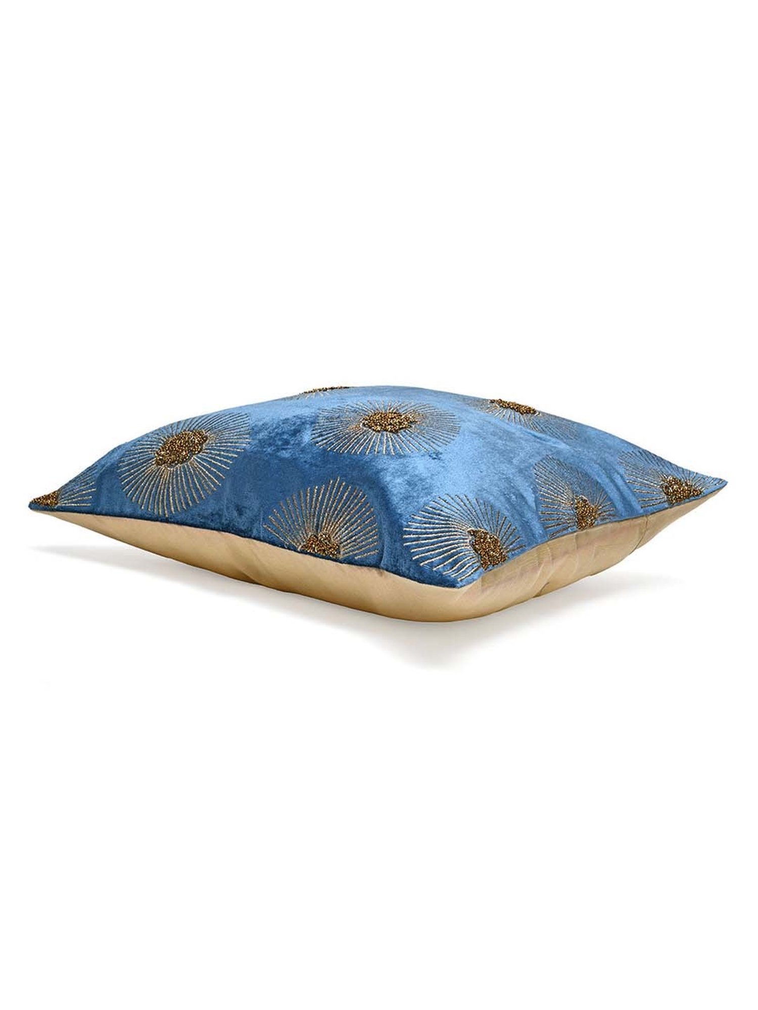 @home Nilkamal Blue Cotton Cushion Covers - Set of 2