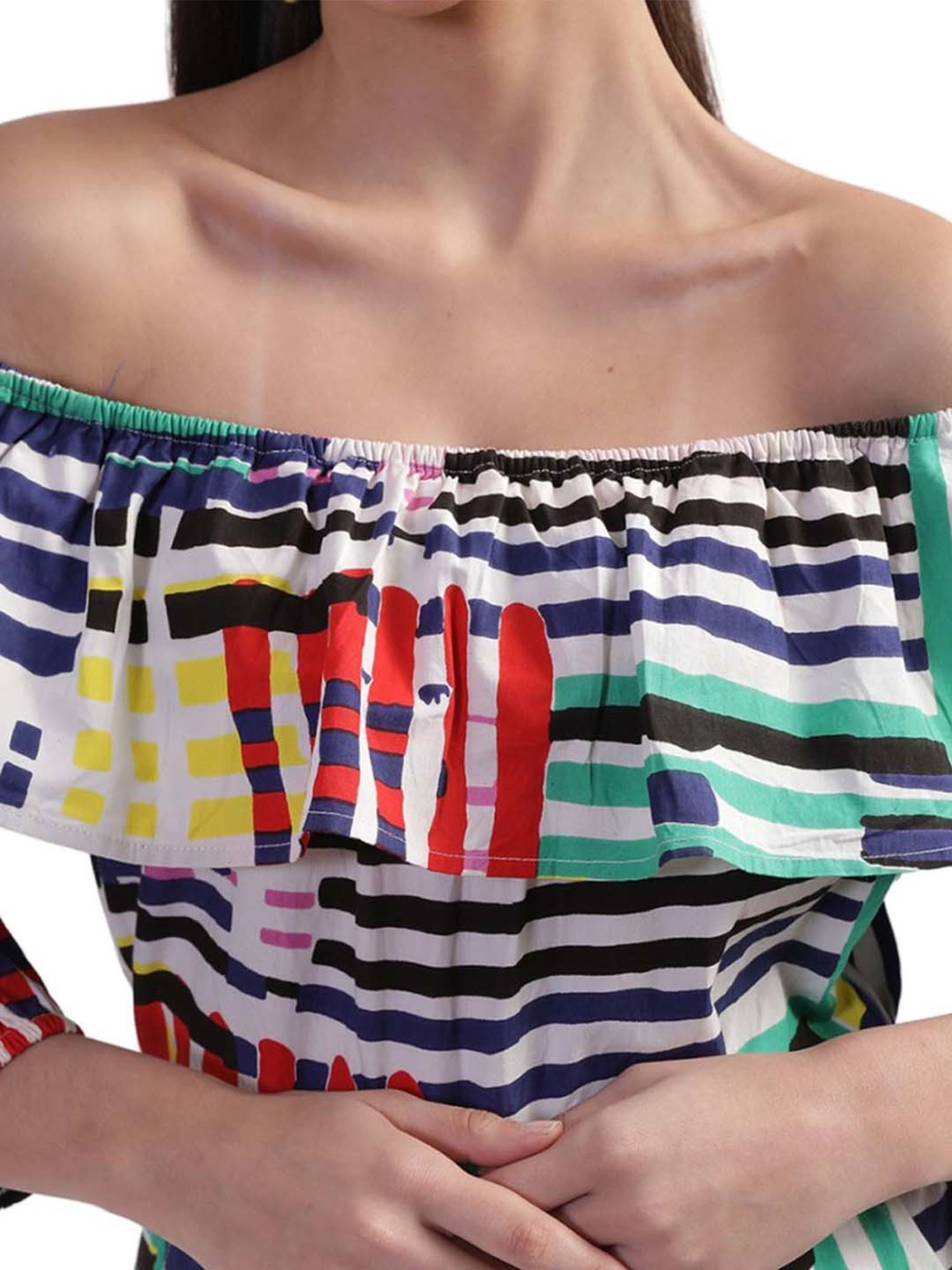 Elle Multicolored Cotton Printed Jumpsuit