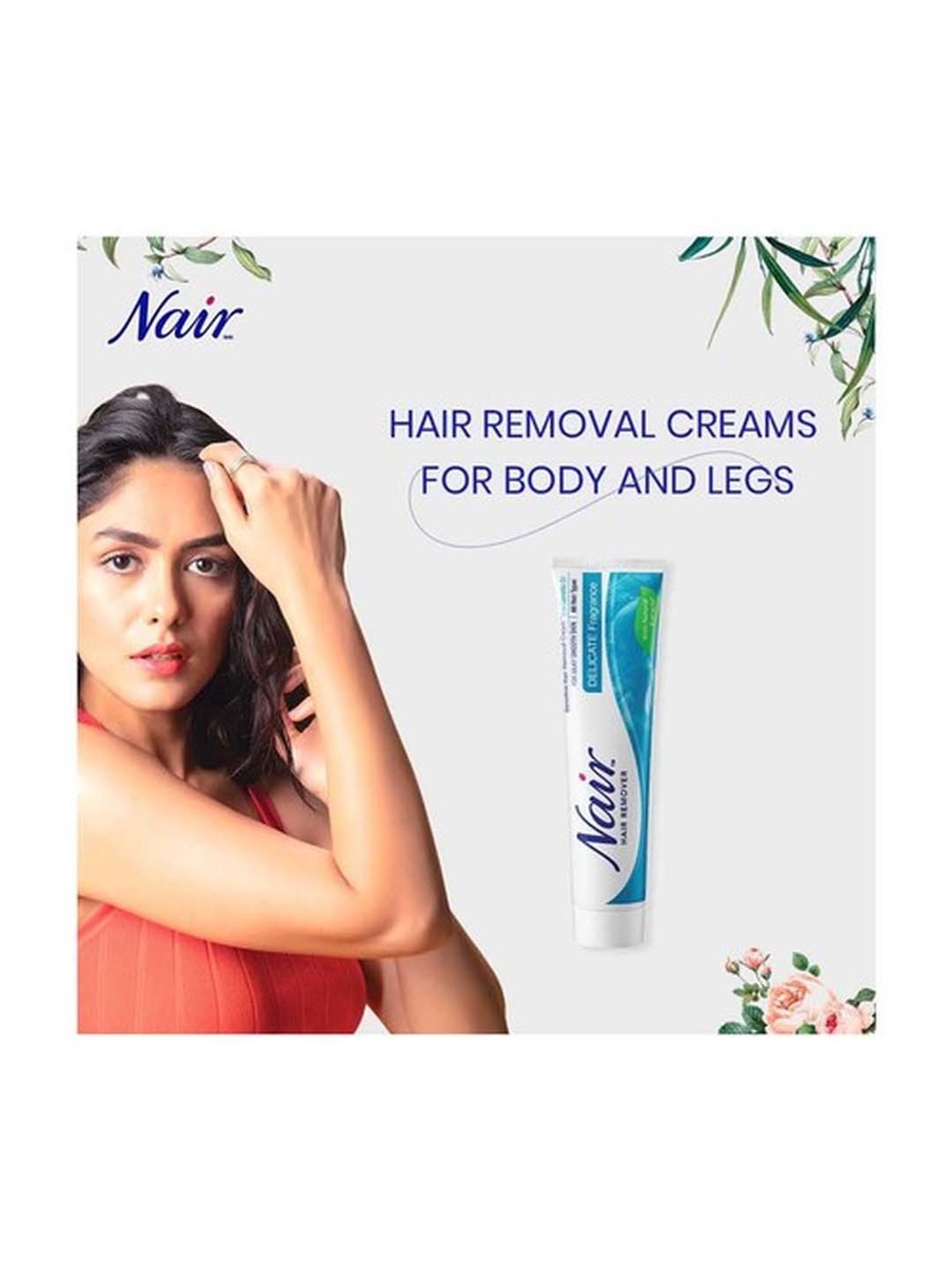 NAIR Hair Remover Sensitive Hair Removal Cream - Delicate Fragrance - 110 gm