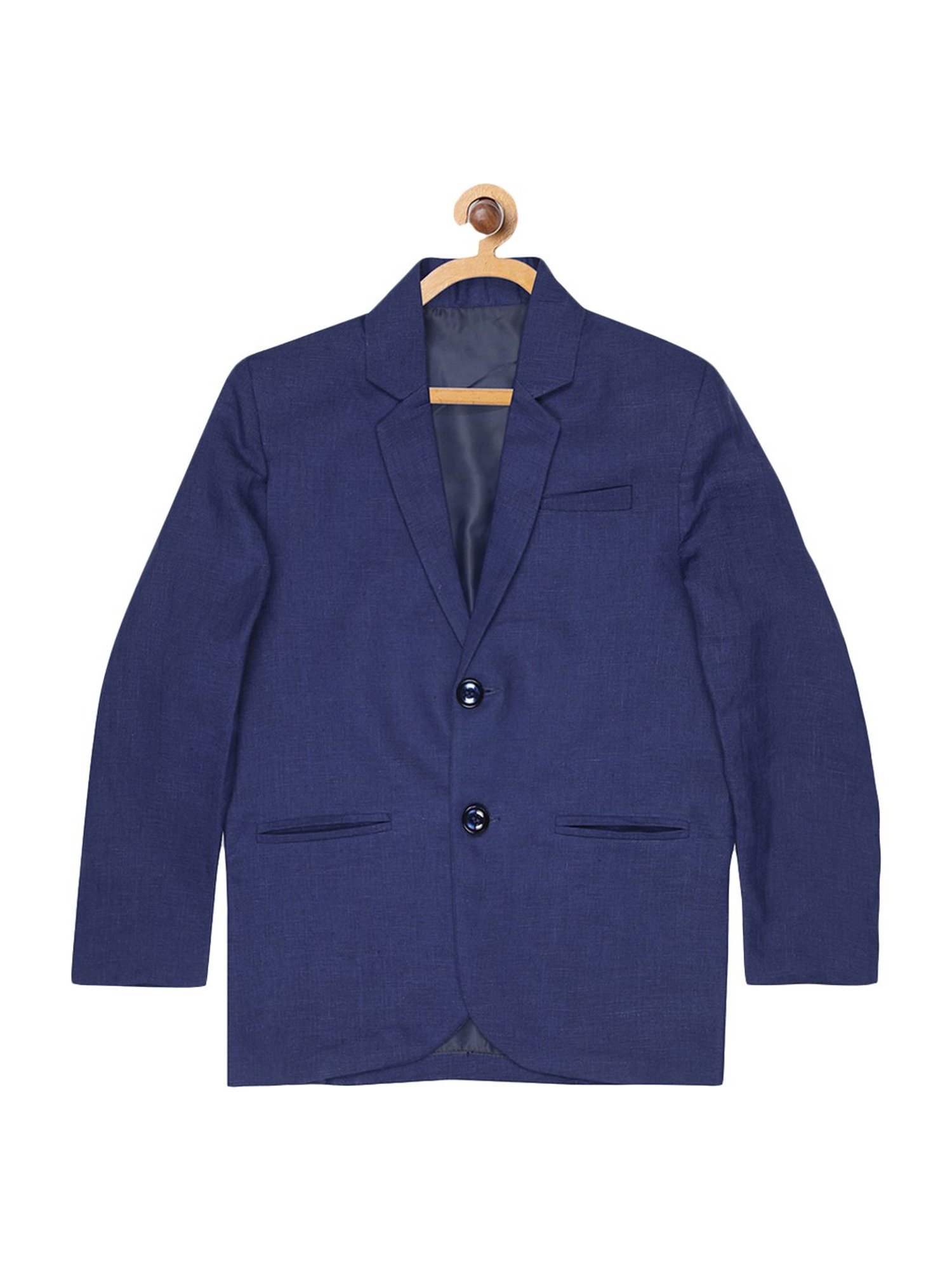 Blue Giraffe Kids Maroon Solid  Blazer