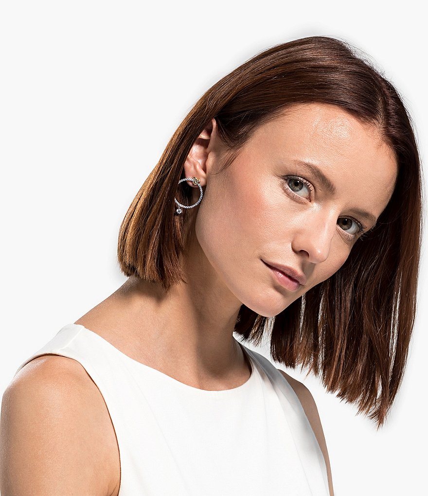 Swarovski Lifelong Heart Hoop Pierced Earrings